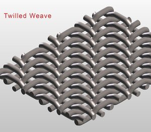Twilled weave micronic meshing