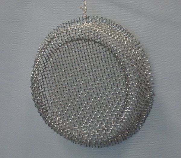 Crimped wire weave bowl strainer